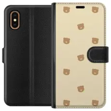 Gustaf - Pl&aring;nboksfodral till Apple iPhone XS Max med Bj&ouml;rnm&ouml;nster