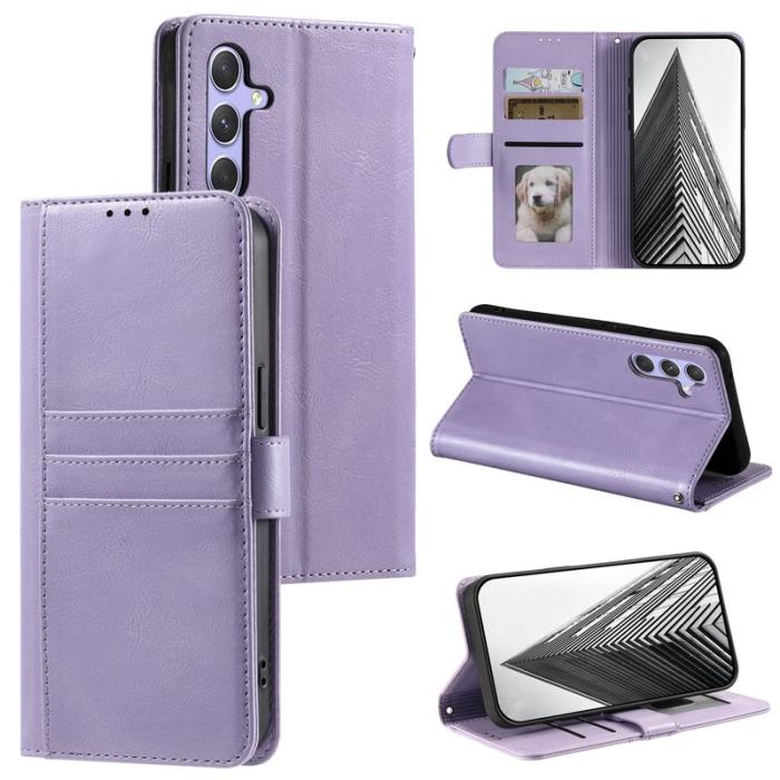 OEM - Samsung Galaxy A57 Plånboksfodral Konstläder Anti-Fall - Lila