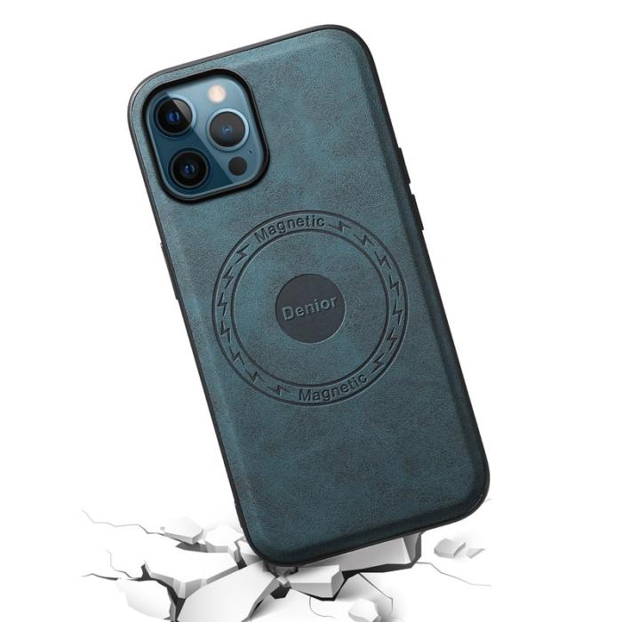 DENIOR - DENIOR A11 iPhone 12 Pro Max Fodral Retro PU+PC+TPU Blå