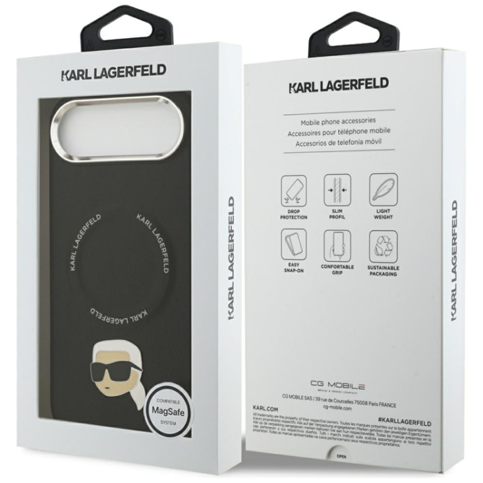 KARL LAGERFELD - Karl Lagerfeld iPhone Air Mobilskal MagSafe Karl Pin - Svart