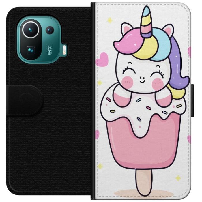 iSecrets - Plånboksfodral till Xiaomi Mi 11 Pro med Glad enhörning