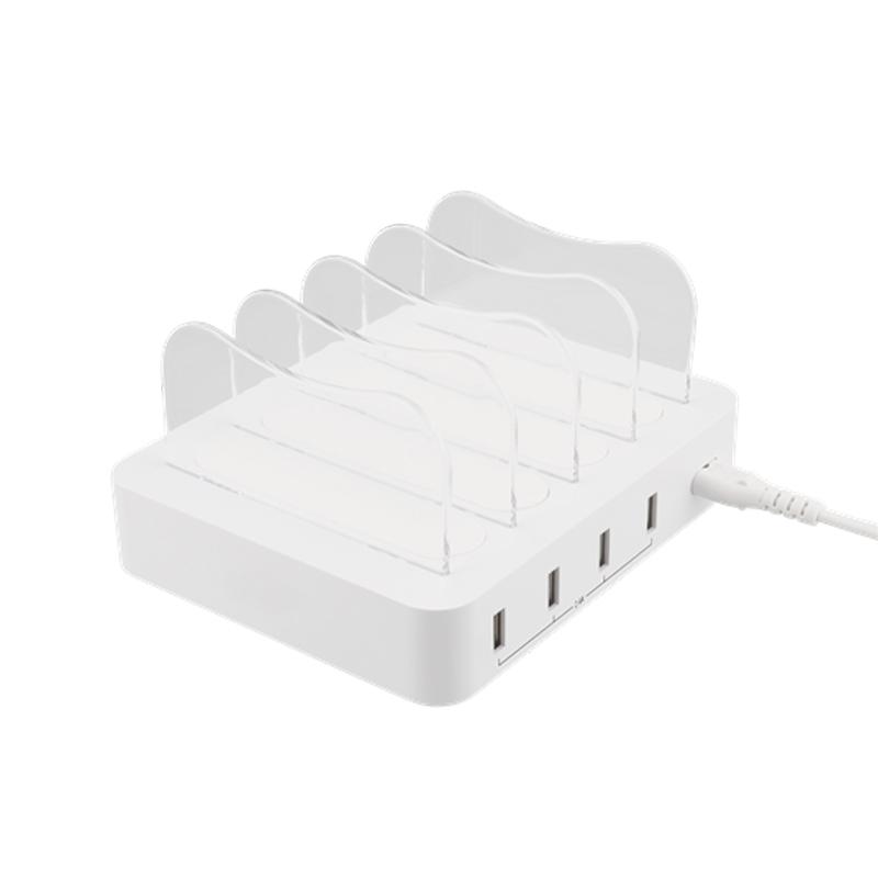 SiGN Laddningstation 4xUSB 2.4A 4.4A 1.5m Kabel - Vit | 505295 | AlltMobil