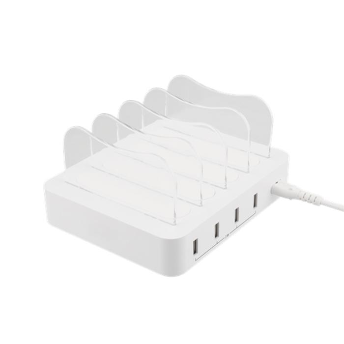SiGN - SiGN Laddningstation 4xUSB, 2.4A, 4.4A, 1.5m Kabel - Vit