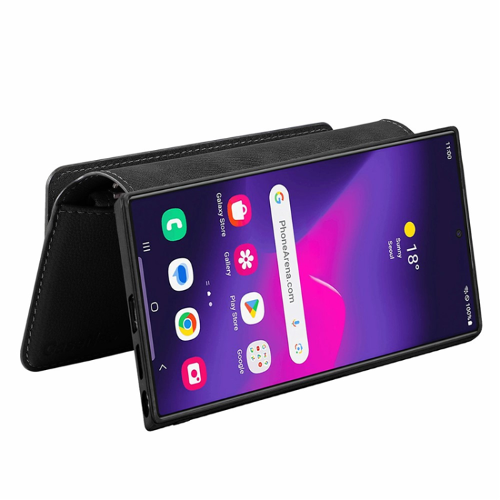 CASENEO - Caseneo Plånboksfodral För Galaxy S26 Ultra Magnetic Läder - Svart