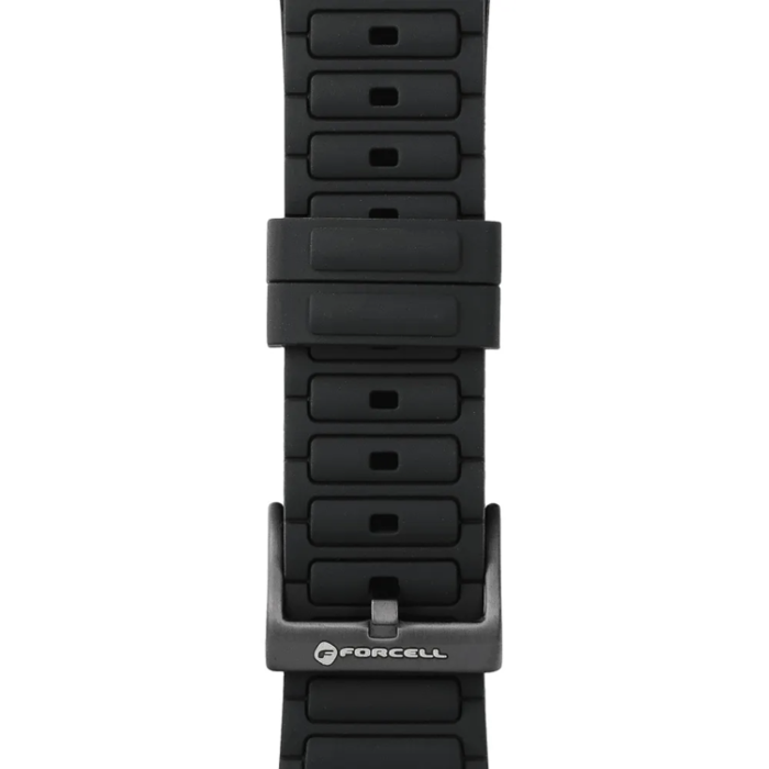 Forcell - Forcell Apple Watch (42/44/45/49) Armband Silikon - Svart