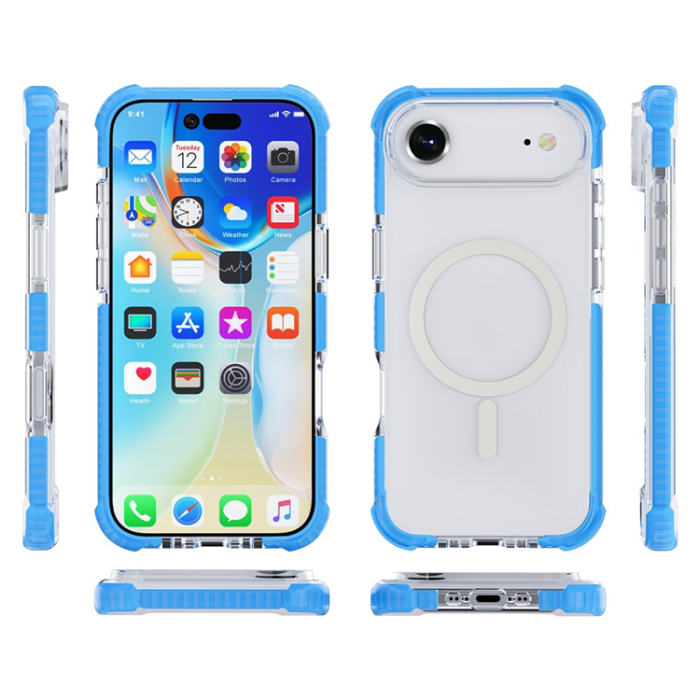 A-One Brand - iPhone Air Mobilskal MagSafe Förstärkta Hörn Acrylic - Blå