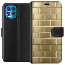 iSecrets - Pl&aring;nboksfodral till Motorola Edge S med Gyllene Murstenar