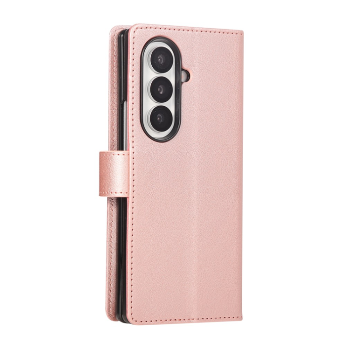 A-One Brand - Galaxy Z Fold7 Plånboksfodral Med Handledsrem - Roséguld