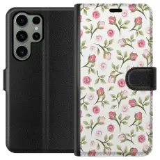 Gustaf - Pl&aring;nboksfodral till Samsung Galaxy S23 Ultra med Blommigt