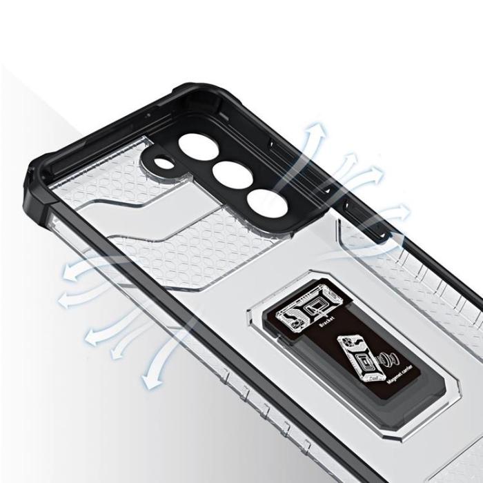 OEM - Galaxy S22 Plus Skal Crystal Ringhållare - Grön
