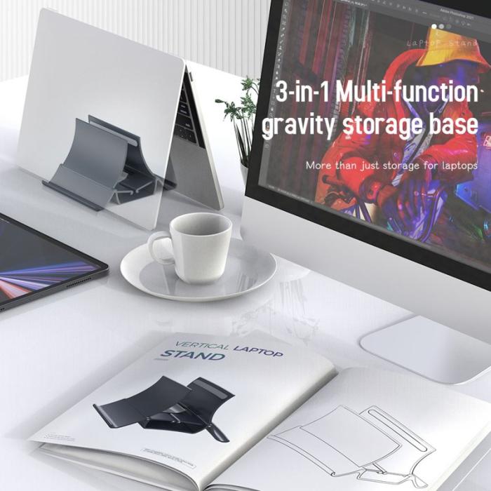 R-JUST - R-JUST BJ16 Laptop Ställ Aluminium Desktop Hållare - Grå