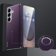 SULADA - SULADA Mobilskal till Galaxy Z Fold7 5G L&auml;der+PC Kolfiber Lila