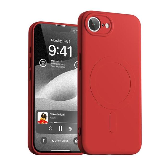 Mercury - Mercury iPhone 16e Mobilskal MagSafe Semi-Silikon - Röd