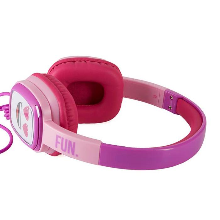 EMOJI - EMOJI Hörlurar Flip'N'Switch Junior On-Ear Trådad 80dB - Rosa