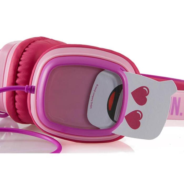 EMOJI - EMOJI Hörlurar Flip'N'Switch Junior On-Ear Trådad 80dB - Rosa