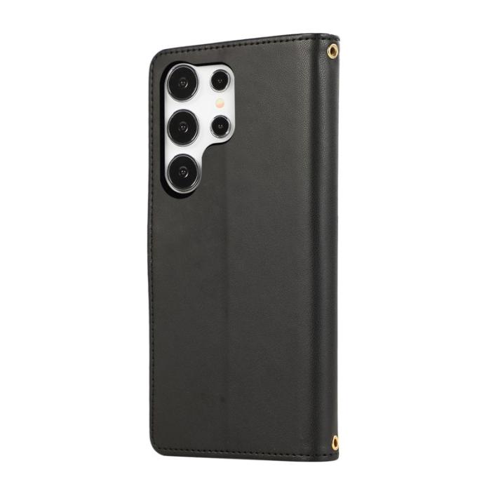 OEM - Mobilfodral för Samsung Galaxy S26 Ultra Konstläder Fickor - Svart