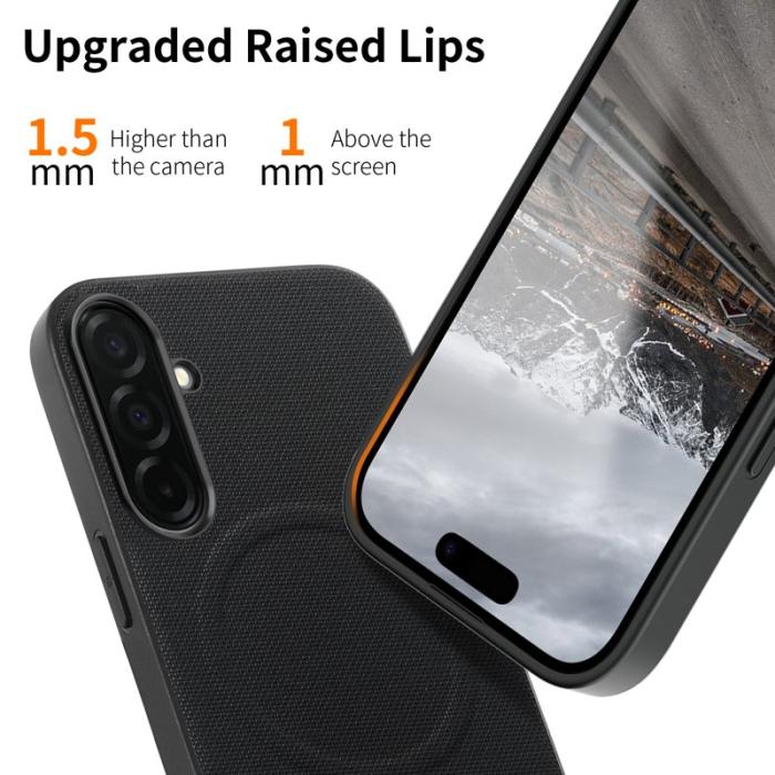 OEM - Mobilskal för Samsung Galaxy S26 Magnetiskt Konstläder + PC + TPU - Svart
