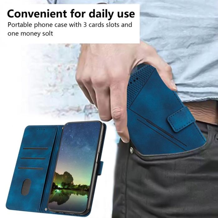 OEM - Mobilskal för Samsung Galaxy S26 Ultra Konstläder med handrem - Blå