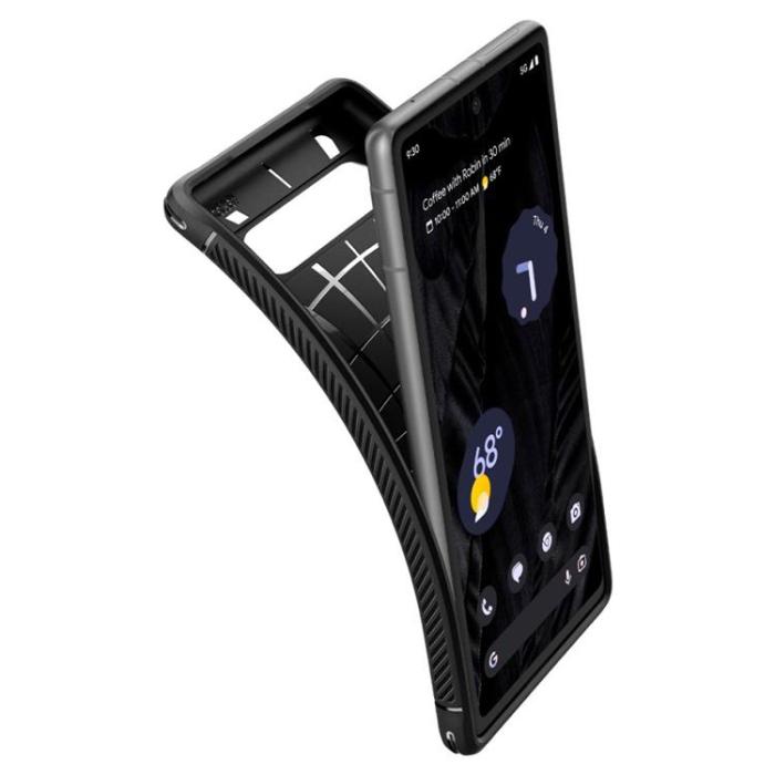 UTGATT - Spigen Google Pixel 7A Mobilskal Rugged Armor - Matte Svart