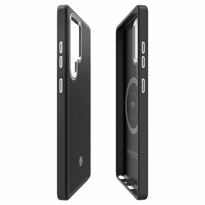 Spigen - Spigen Galaxy S25 Ultra Mobilskal Magsafe Enzo Aramid Magfit - Svart