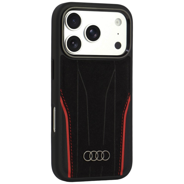 Audi - Audi Mobilskal För iPhone 18 Pro/17 Pro Magsafe R8 Äkta läder - Röd