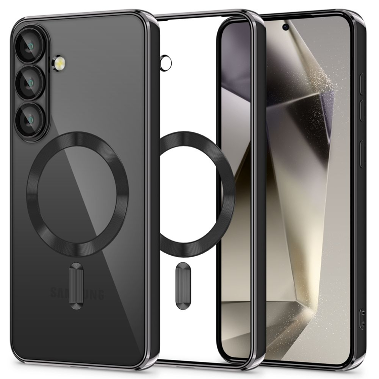 Tech-Protect Mobilskal till Galaxy S25 Magsafe Magflex - Shiny Svart | 2353 | AlltMobil