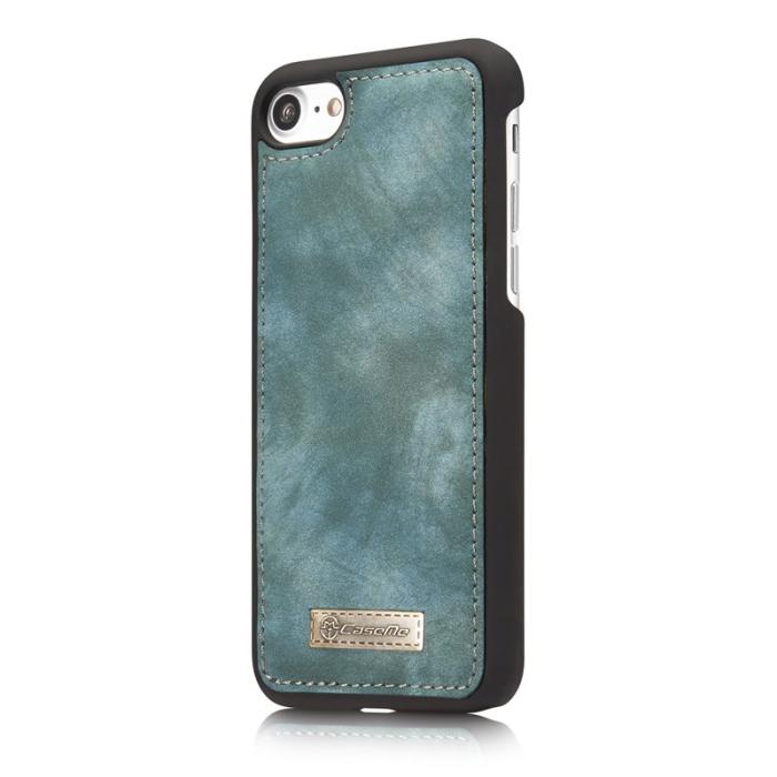 Caseme - CASEME 008 2-in-1 Plånboksfodral i Konstläder för iPhone 7/8 - Blå