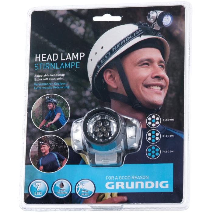 Grundig - Grundig Pannlampa 7 LED