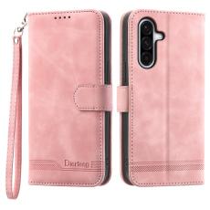 DIERFENG - DIERFENG DF-03 Samsung Galaxy A56 5G Pl&aring;nboksfodral Konstl&auml;der - Rosa