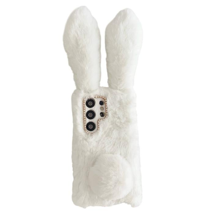 OEM - Mobilskal till Samsung Galaxy S26 Ultra Plush Söt Kanin TPU - Vit