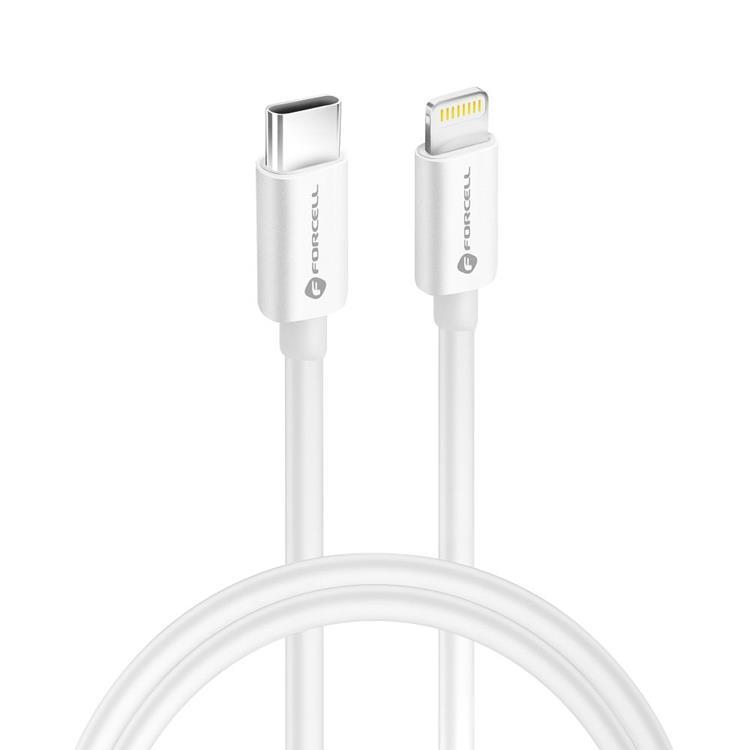 Forcell USB-C till Lightning kabel 30W 1m - Vit | 3541 | AlltMobil