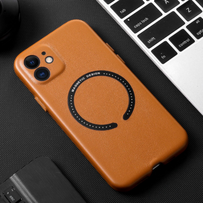 UTGATT1 - BOOM iPhone 11 Pro Läderskal Magsafe - Brun