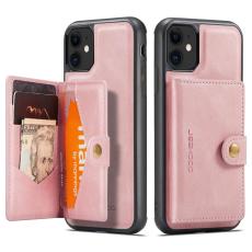 JEEHOOD - JEEHOOD Detachable Konstl&auml;der Pl&aring;nboksfodral iPhone 11 6.1 tum Ros&eacute;guld