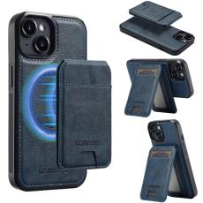 LC.imeeke - LC.IMEEKE L3 iPhone 13 Fodral Magnetiskt Konstl&auml;der - Bl&aring;