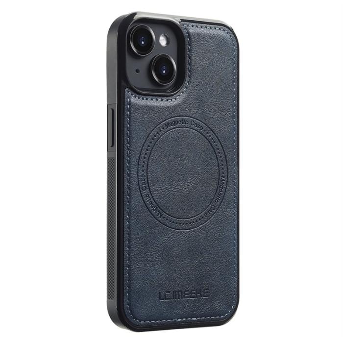 LC.imeeke - LC.IMEEKE L3 iPhone 13 Fodral Magnetiskt Konstläder - Blå