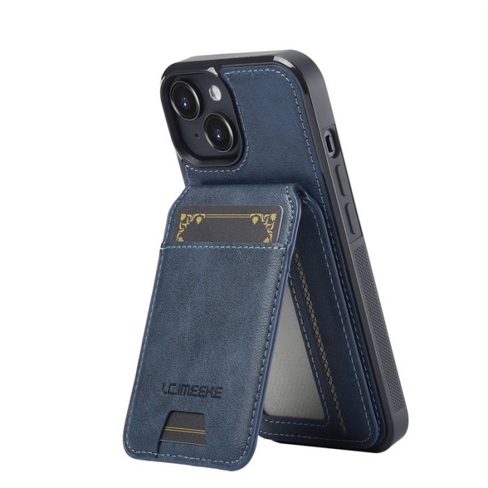 LC.imeeke - LC.IMEEKE L3 iPhone 13 Fodral Magnetiskt Konstläder - Blå