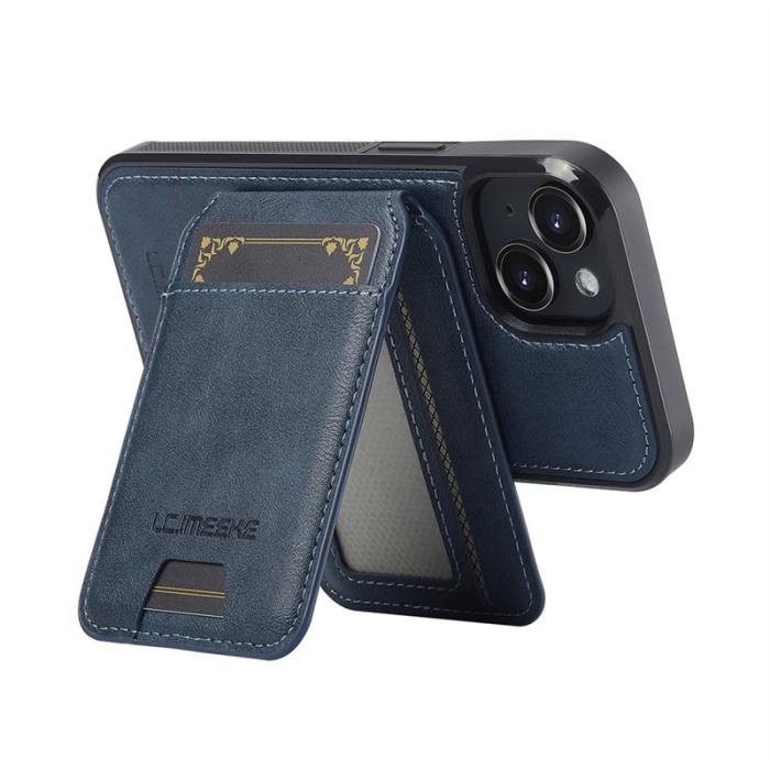 LC.imeeke - LC.IMEEKE L3 iPhone 13 Fodral Magnetiskt Konstläder - Blå