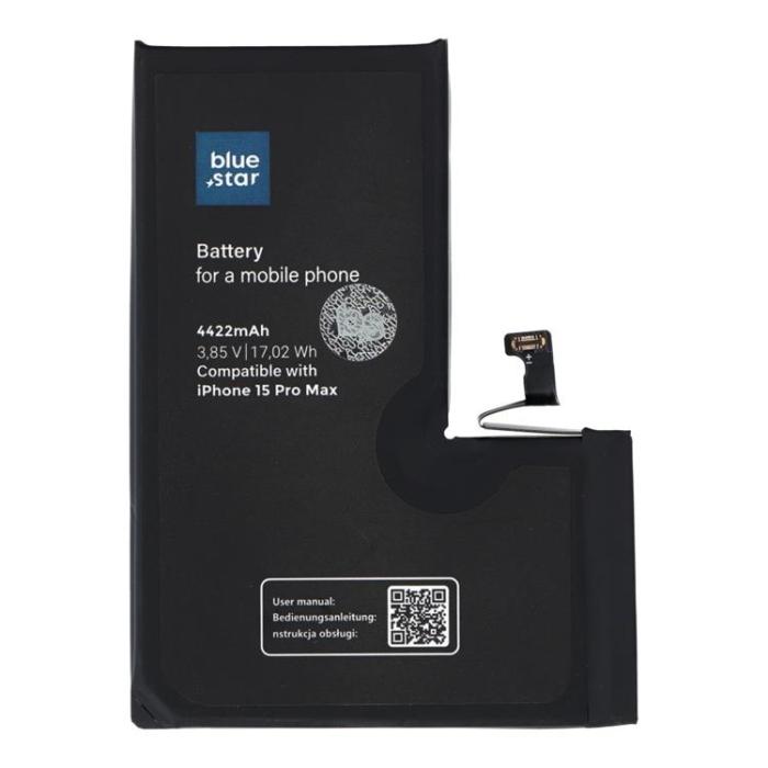 Blue Star - Blue Star iPhone 15 Pro Max Batteri 4422 mAh
