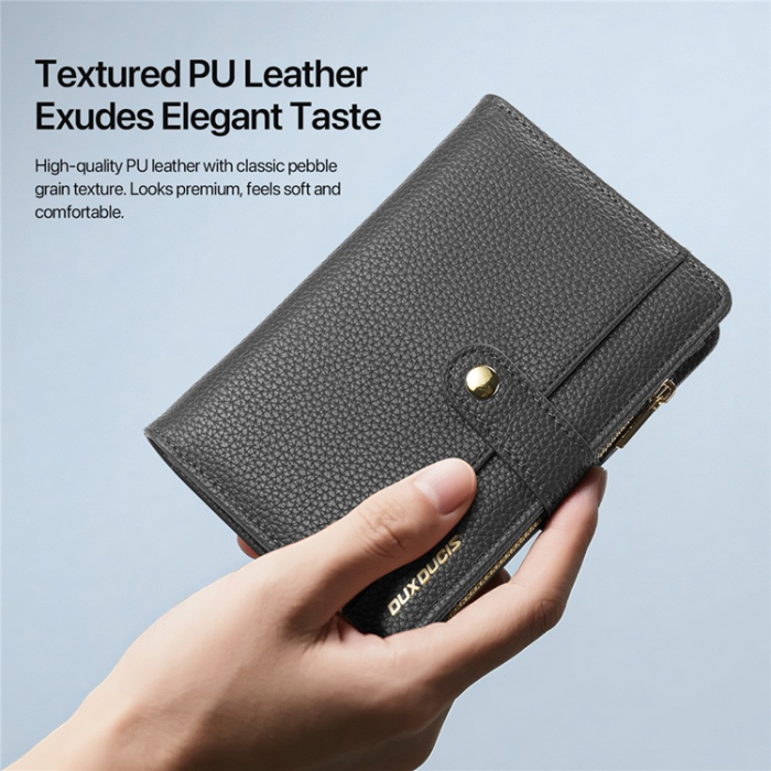 Dux Ducis - Dux Ducis Passhållare Plånbok RFID Multikort PU-Läder - Ljusgrå