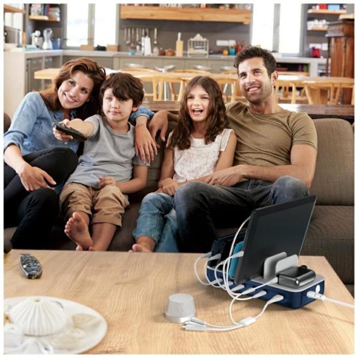 4smarts - 4smarts Laddningsstation 100W med Kabelset Team – Marinblå