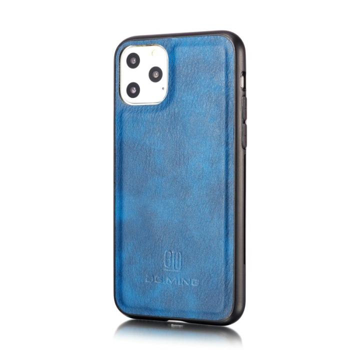 DG.MING - DG.MING iPhone 11 Pro Max Äkta Läder Plånboksfodral med Ställning - Blå