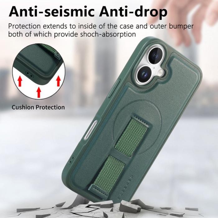 CASENEO - CASENEO iPhone 17 Fodral Magnetiskt KonstLäder - Grön