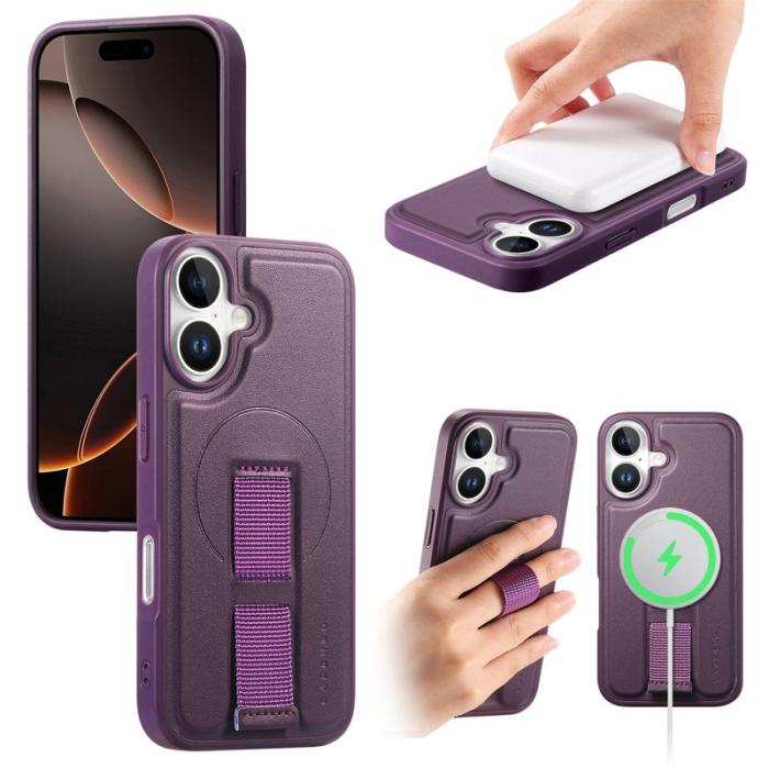 CASENEO - CASENEO iPhone 17 Fodral Magnetiskt KonstLäder - Lila