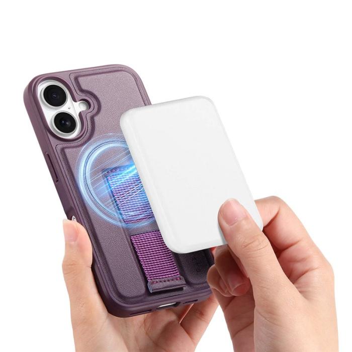 CASENEO - CASENEO iPhone 17 Fodral Magnetiskt KonstLäder - Lila