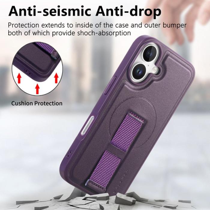 CASENEO - CASENEO iPhone 17 Fodral Magnetiskt KonstLäder - Lila