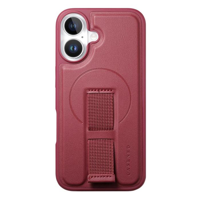CASENEO - CASENEO iPhone 17 Fodral Magnetiskt KonstLäder - Röd
