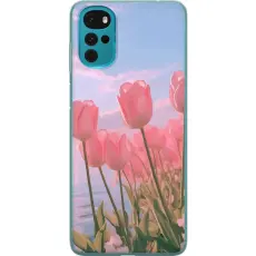 Gustaf - Mobilskal till Motorola Moto G22 med Rosa Tulpaner
