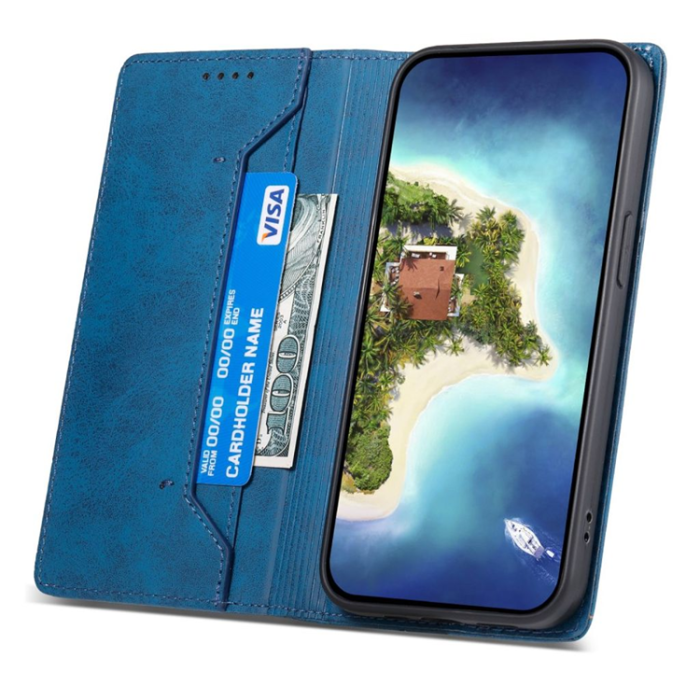 OEM - Galaxy S25 Plus Plånboksfodral RFID Blocking - Blå