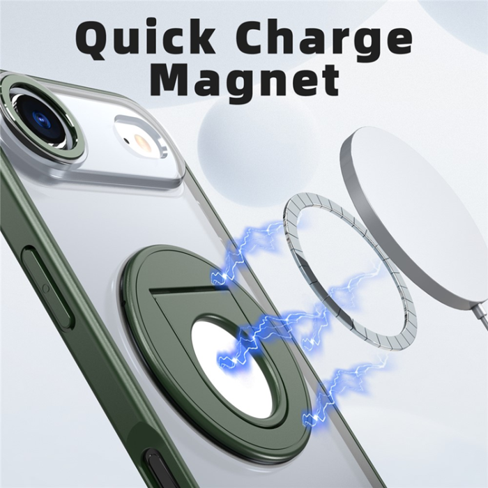 A-One Brand - iPhone 17 Air Mobilskal MagSafe Rotating Kickstand - Grön