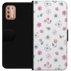 iSecrets - Plånboksfodral till Motorola Moto G9 Plus med Blommor och fjärillar